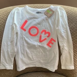 NWT, Crazy 8 girls’ long sleeve tee, sz 8, LOVE